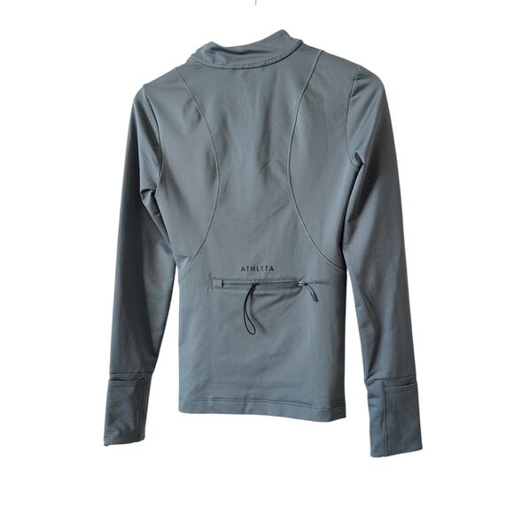 Athleta Whistler Half Zip Long Sleeve XXS - Blue Mint Athletic Running Workout - Picture 3 of 10